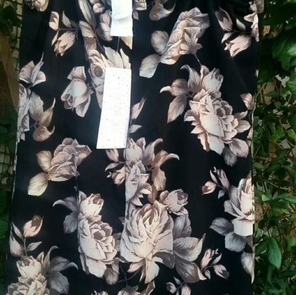 New Floral Rose Black Pink Lace Maxi Slip Dress - Picture 5 of 6